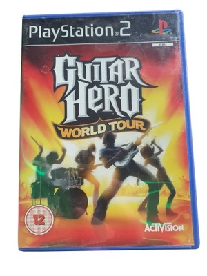 GUITAR HERO WORLD TOUR PS2 3xA KOMPLET BDB