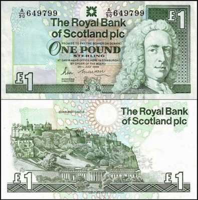 SZKOCJA ROYAL BANKof SCOTLAND 1 POUND 1989 P 351a