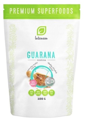 INTENSON GUARANA MIELONA 100g Naturalna kofeina Energia Pobudzenie