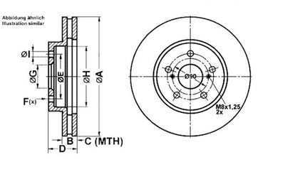 Ate гальмівні диски гальмівні 2szt. lexus es rx toyota aval фото №1