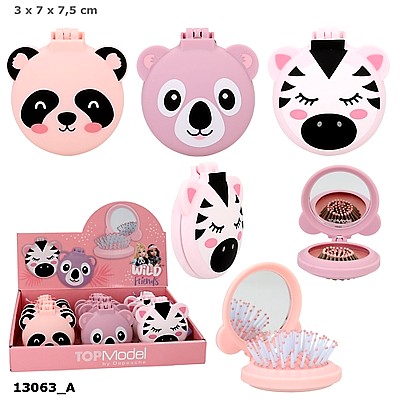 SZCZOTKA DO WŁOSÓW Z LUSTERKIEM TOP MODEL 1SZT.MIX 13063A