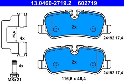 ZAPATAS DE FRENADO LAND ROVER PARTE TRASERA DISCOVERY/RANGE ROVER 2,7-3,0D/4,2-4,4 4X4  