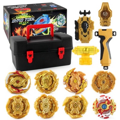 Zestaw 8 Złotych Kręciołków Startowych Beyblade Burst