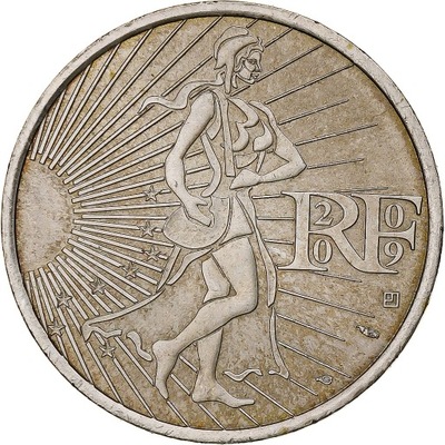 Francja, 10 Euro, Semeuse, 2009, Monnaie de Paris,
