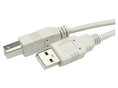 Kabel drukarkowy USB 2.0 A / B (wtyk / wtyk) szary
