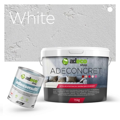 Tynk betonowy biały efekt betonu adeco WHITE kpl