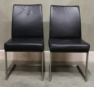 7841 krzesła modern, ekoskóra, kpl 2 szt