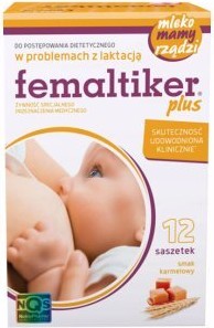 FEMALTIKER PLUS KARMELOWY LAKTACJA 12 SASZETEK