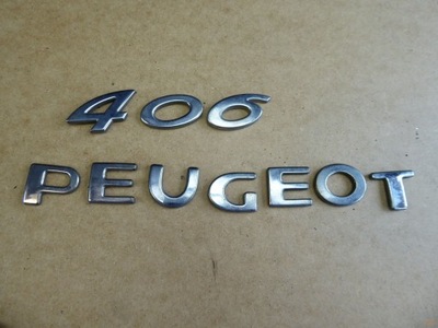 LOGOTIPO INSIGNIA EMBLEMA DE TAPA PARTE TRASERA PEUGEOT 406  