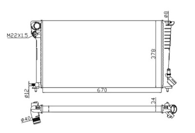 NRF 509510A CHLODNICA, SISTEMA DE REFRIGERACIÓN DEL MOTOR  