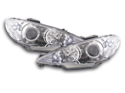 Фары перед daylight led peugeot 206 98-05 хром фото №1