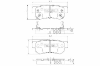 Nipparts гальмівні колодки гальмівні hyundai elantra xd crd фото №1