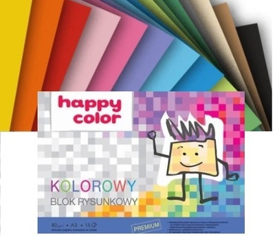 HAPPY COLOR BLOK RYSUNKOWY KOLOR A3/15 80G