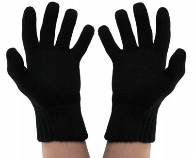 Rękawiczki męskie ZIMOWE CIEPŁE rękawice czarne