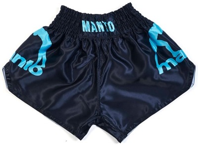 MANTO spodenki MUAY THAI DUAL czarno-błękitne - L