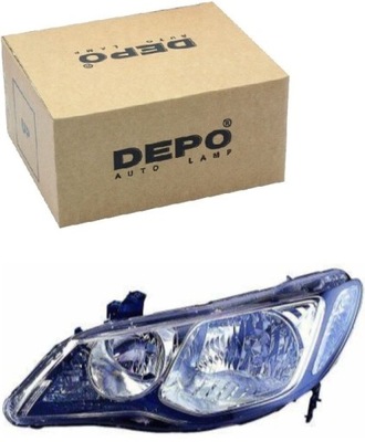 Фара лампа передняя левая honda civic 1.3/1.8 2005-13 фото №1