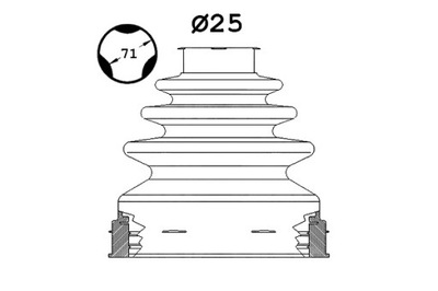 Sasic захист шарнір перед всередині volvo c30 c70 i c70 ii s40 ii фото №1