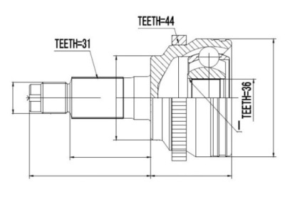 Шарнір зовнішній mazda 6 дизель gg 05- model po liftingu ,mazda 6 дизель фото №1