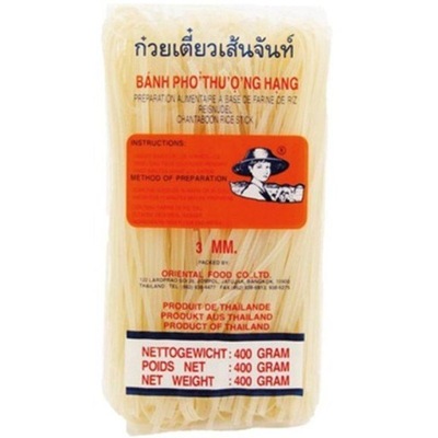 Makaron ryżowy Farmer 3 mm wstążki 400 g tajski