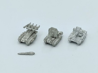 Epic 40k Imperial Guard Artillery Company zestaw 3 figurki metal