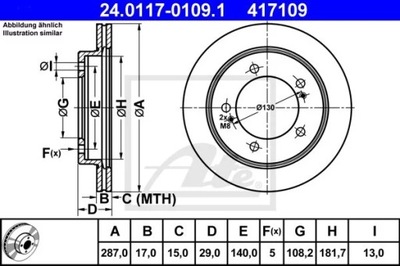 24.0117-0109.1 DISCO HAM.PRZOD SUZUKI GRAND VITARA -05  