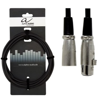 Kabel mikrofonowy ALPHA AUDIO XLR-żeń - XLR-męs 6m