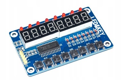 Moduł wyświetlacza/klawiatury 8xLED TM1638