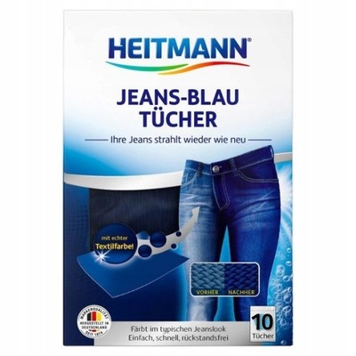 Heitmann chusteczki do prania jeansu 10 szt DE