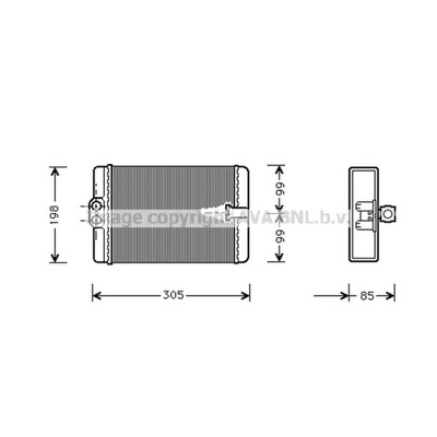 WYMIENNIK CIEPLA, CALEFACCIÓN INTERIOR AVA QUALITY COOLING MSA6250  