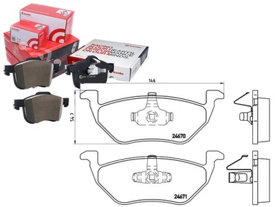 BREMBO КОМПЛЕКТ - КОМПЛЕКТ КОЛОДОК ТОРМОЗНЫХ