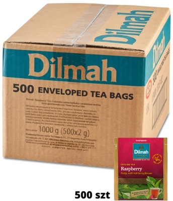 Herbata czarna aromatyzowana w kopertach Dilmah Raspberry malina 500szt