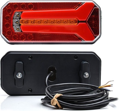 Лампа задняя комбинированная 12/24v led диодная tir waś фото №1