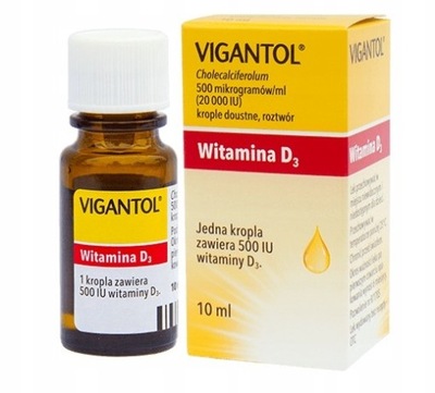 VIGANTOL witamina D3 20 000 j.m./ml krople 10 ml