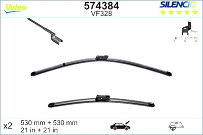 VALEO LIMPIAPARABRISAS ESCOBILLAS 2SZT. VF328 SILENCIO XTRM 530MM SKODA FABIA  