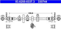 ATE CABLE HAM ELAST PARTE DELANTERA IZQUIERDO VW TRANSPORTER IV 92-  