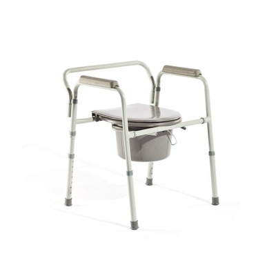 Krzesło sanitarne dla niepełnosprawnych STABILNA TOALETA WC Z WIADERKIEM