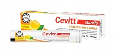 Cevitt Gardło Cytryna 20 tabletek do ssania