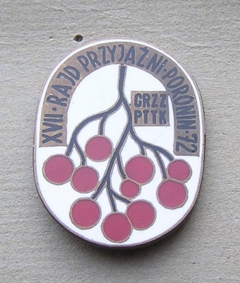 Odznaka XVII Rajd Przyjaźni PTTK Poronin 1972