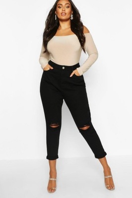 BOOHOO SPODNIE JEANSOWE RURKI DAMSKIE 48 4XL AAA