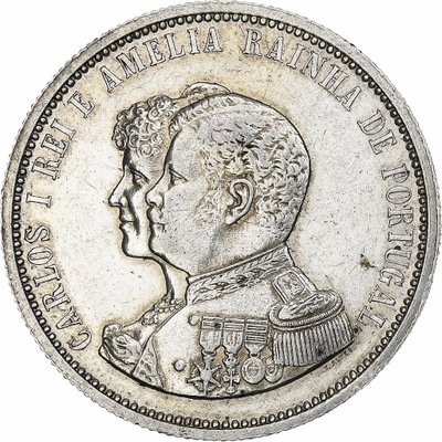 Portugal, Carlos I, 1000 Reis, 1898, Lisbon, EF(40