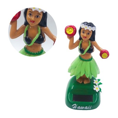1PC ZASILANA ENERGIĄ SŁONECZNĄ HAWAJSKA DZIEWCZYNA LALKA OZDOBY SAMOCHODOWE DZIEWCZYNA POTRZĄSAJĄCA SAMOCHODEM DEKORAT