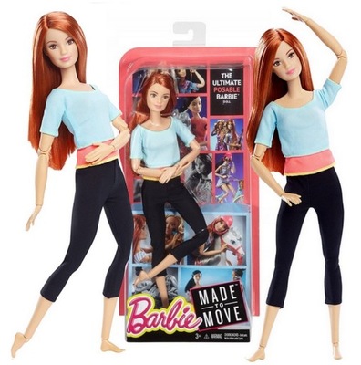 LALKA BARBIE MADE TO MOVE GIMNASTYCZKA DPP74