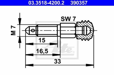 03.3518-4200.2 ATE РОЗВОЗДУШУВАЧ HAM. 7X30,5 M7X1