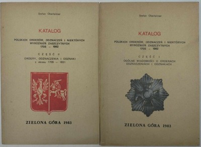 Katalog polskich orderów odznaczeń i niektórych wyróżnień 1-2