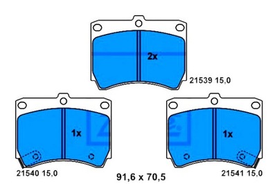 TRINKELĖS HAMPRZOD MAZDA 323 18 -94 130460-59742 