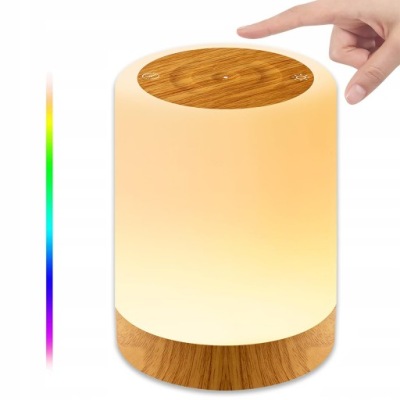 LAMPKA NOCNA LED BEZPRZEWODOWA DOTYKOWA ŚCIEMNIANA DO SYPIALNI