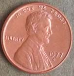 USA 1 cent 1977 D