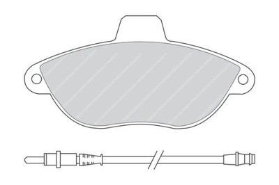FERODO FVR1002 КОМПЛЕКТ КОЛОДОК ШАЛЬМІВНИХ ПЕРЕД PEUGEOT 806