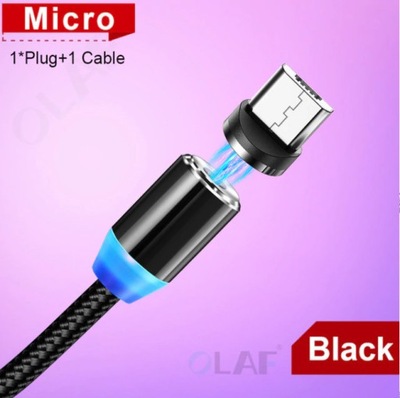 Kabel Ładowania Micro Usb 2 metry 2m Magnetyczny