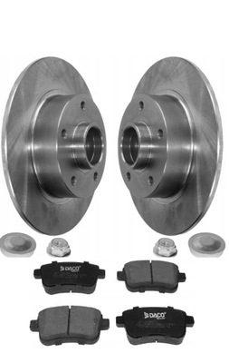 Гальмівні диски + гальмівні колодки гальмівні renault megane iii 08- задня фото №1